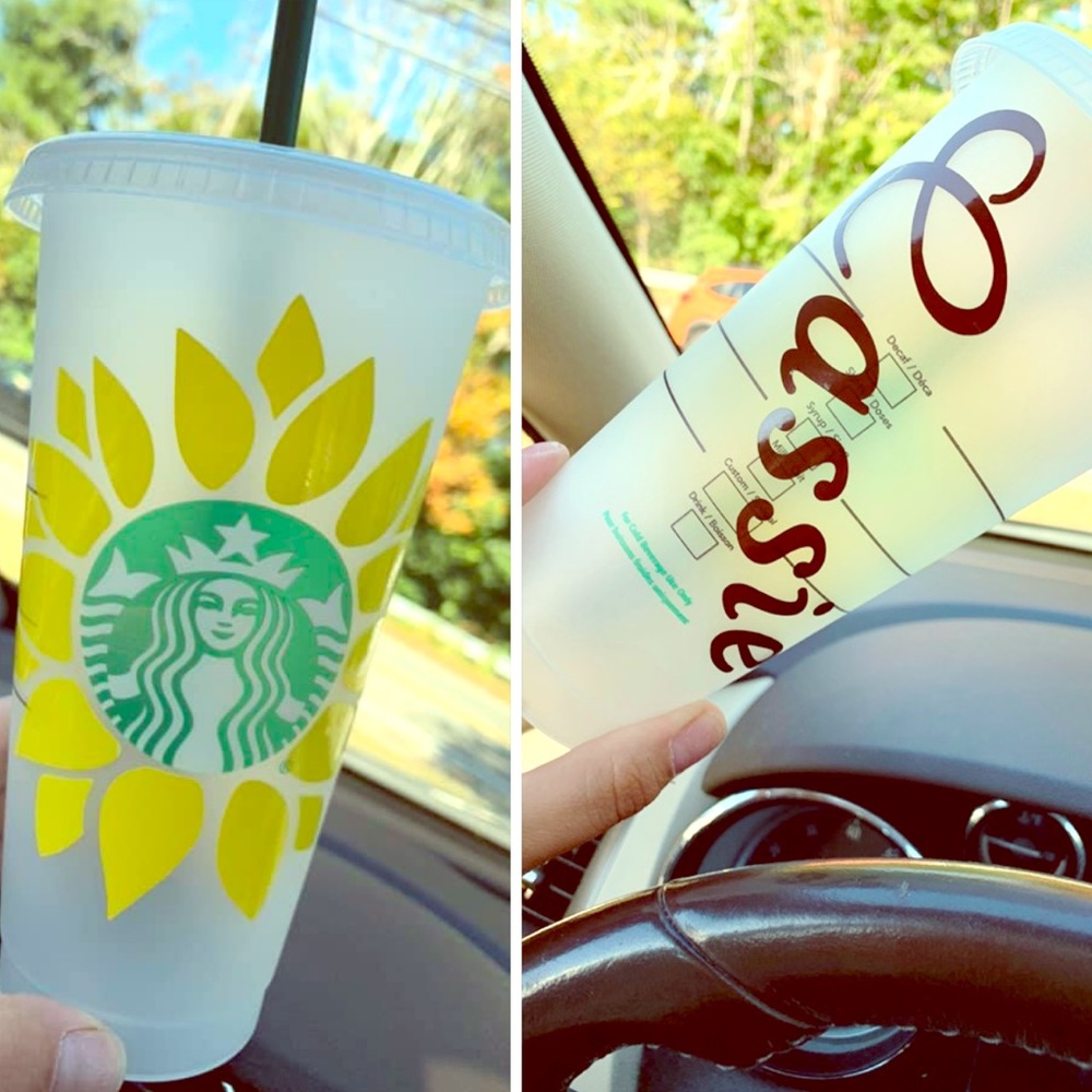 Starbucks customized travel cup